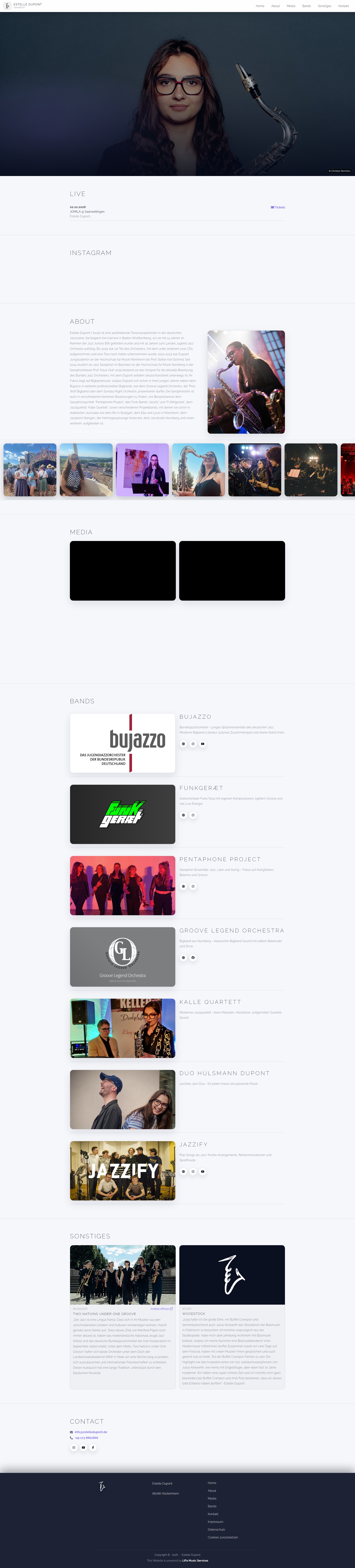 Website von Estelle Dupont